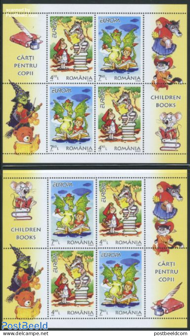 Romania 2010 Europa, Childrens Books 2 S/s, Mint NH, History - Europa (cept) - Art - Children's Books Illustrations - Unused Stamps