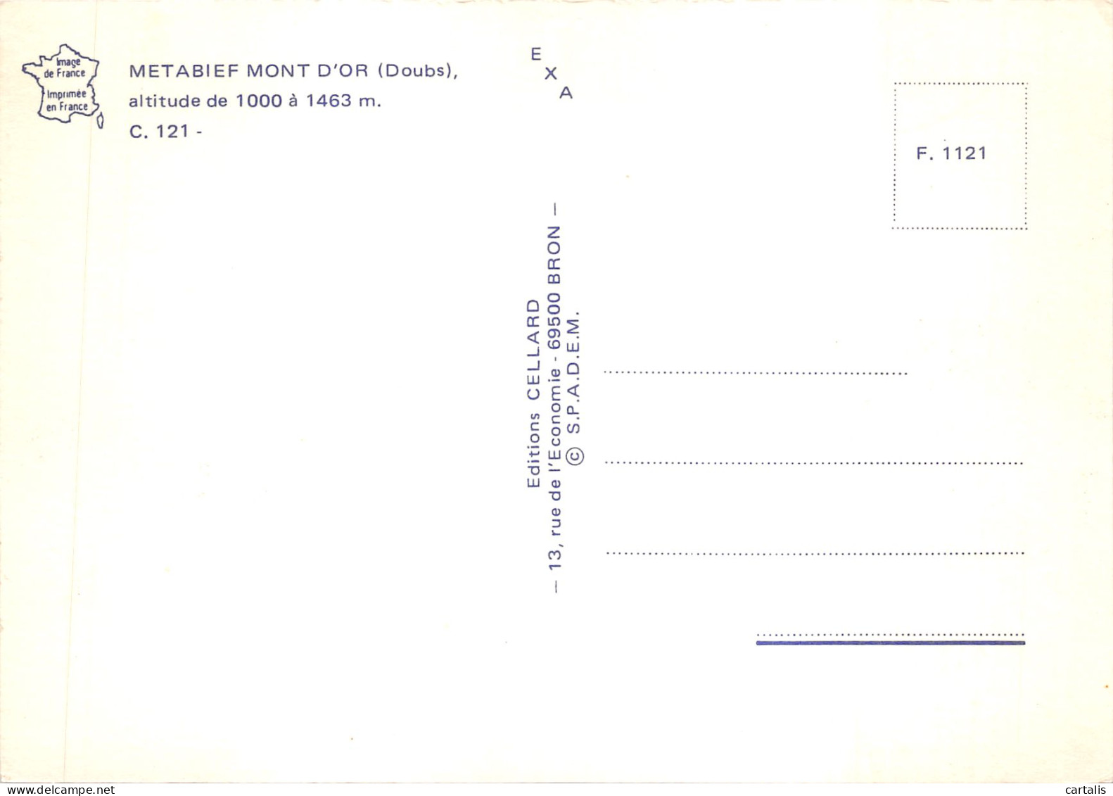 25-METABIEF-MONT D OR-N 598-C/0247 - Andere & Zonder Classificatie