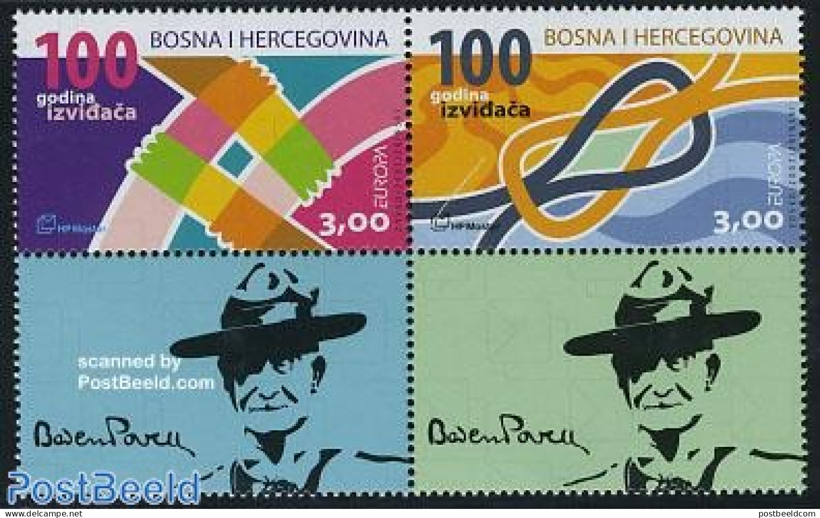 Bosnia Herzegovina - Croatic Adm. 2007 Europa, Scouting 2v+tabs [+], Mint NH, History - Sport - Europa (cept) - Scouting - Bosnia And Herzegovina