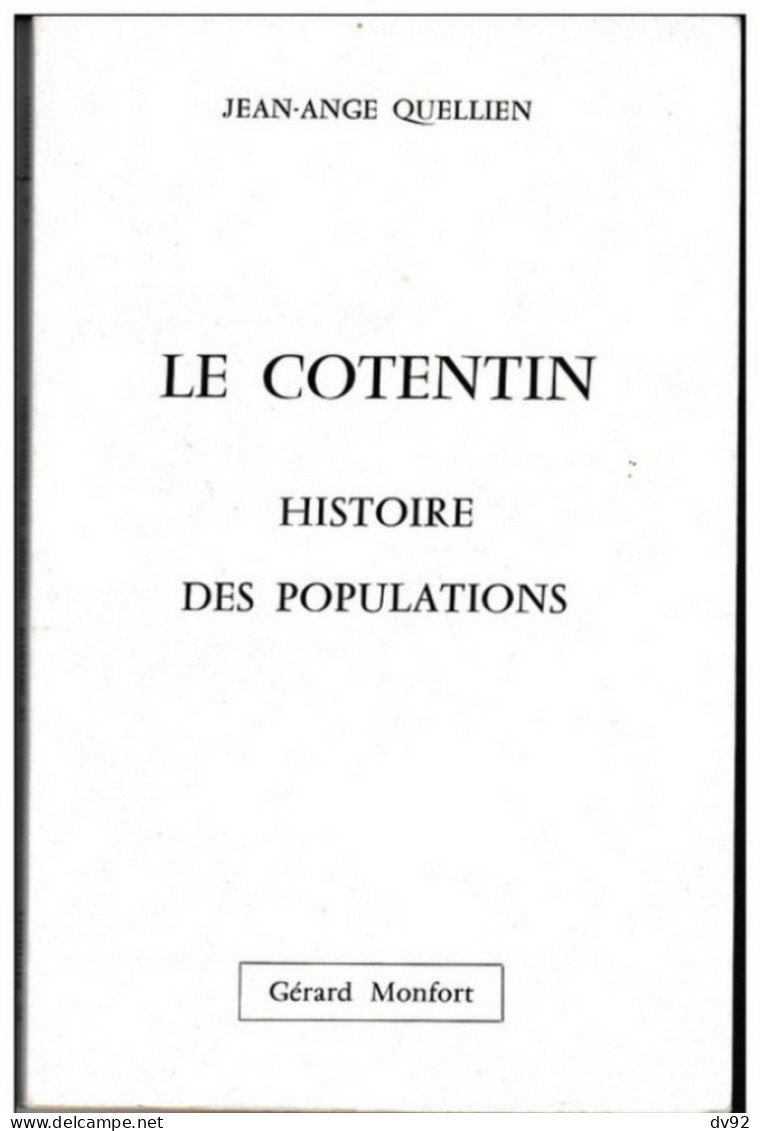 MANCHE LE COTENTIN HISTOIRE DES POPULATIONS - Normandie