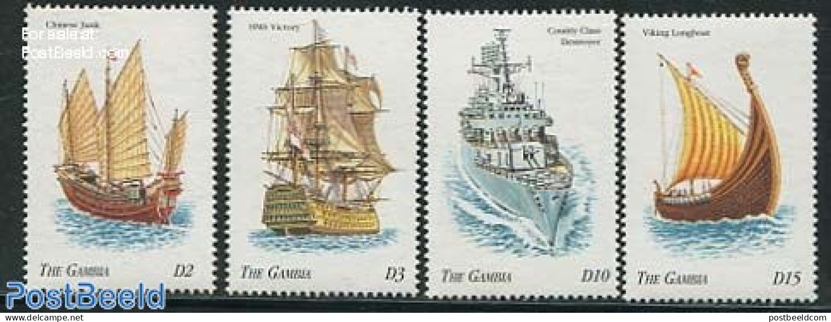 Gambia 1998 Ships 4v, Mint NH, Transport - Ships And Boats - Ships