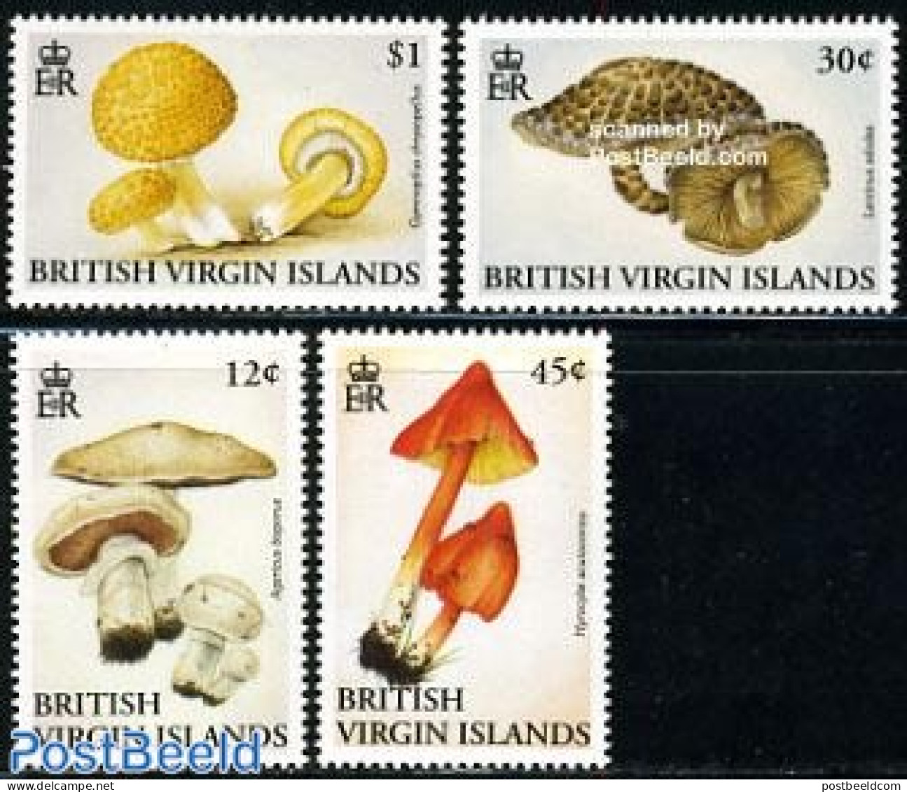 Virgin Islands 1992 Mushrooms 4v, Mint NH, Nature - Mushrooms - Mushrooms