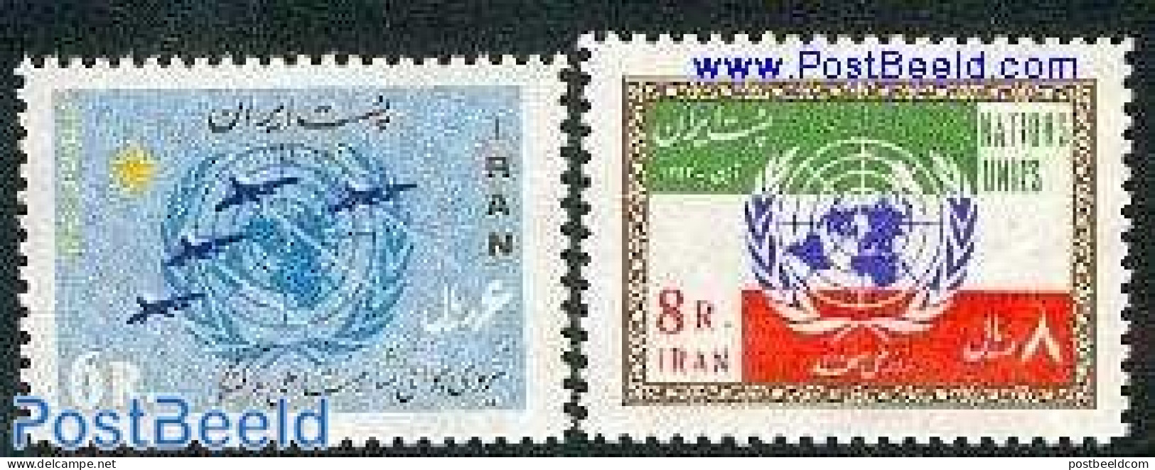 Iran/Persia 1963 United Nations 2v, Mint NH, History - United Nations - Iran