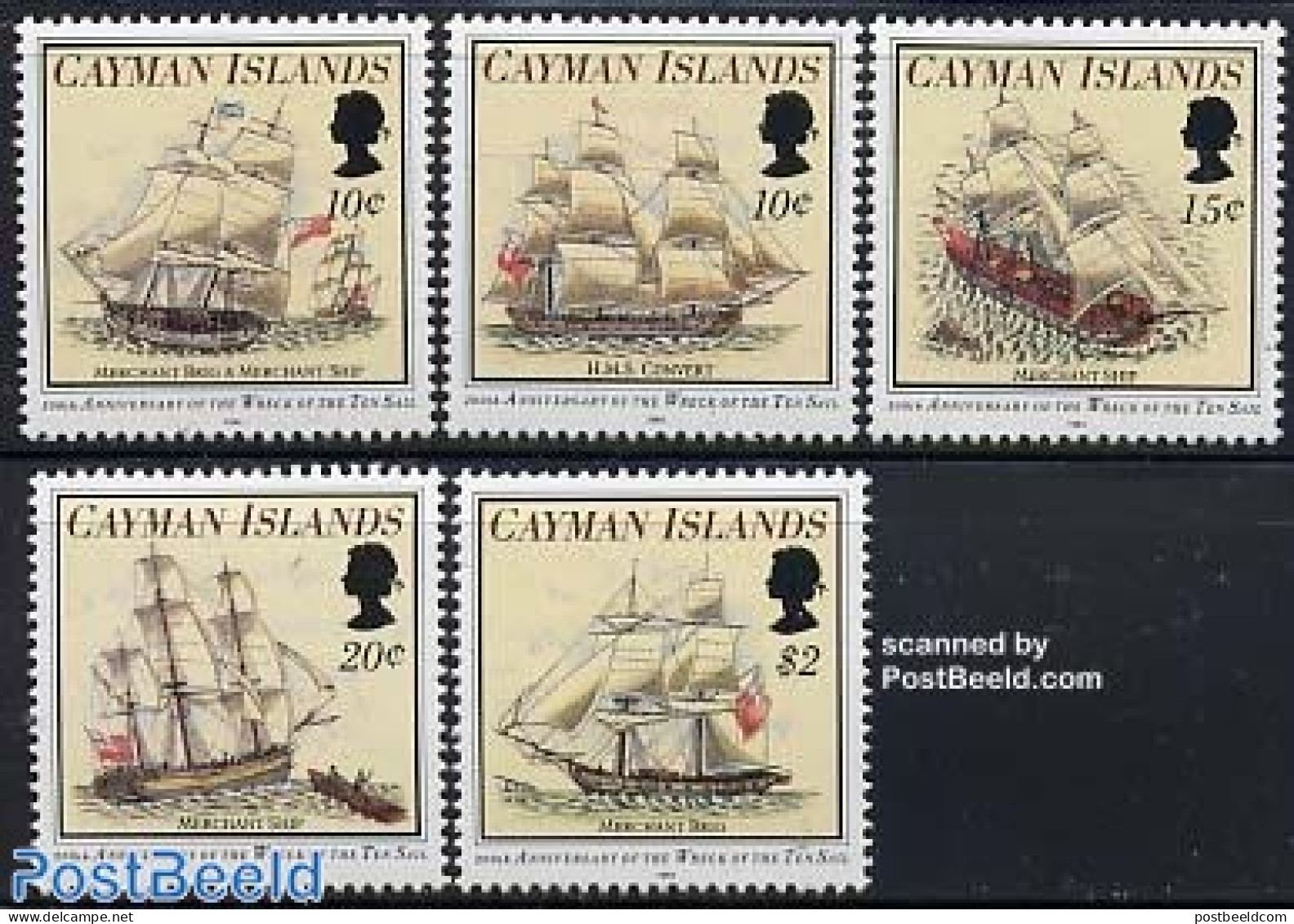 Cayman Islands 1994 Wreck Of The Ten Sail 5v, Mint NH, Transport - Ships And Boats - Ships