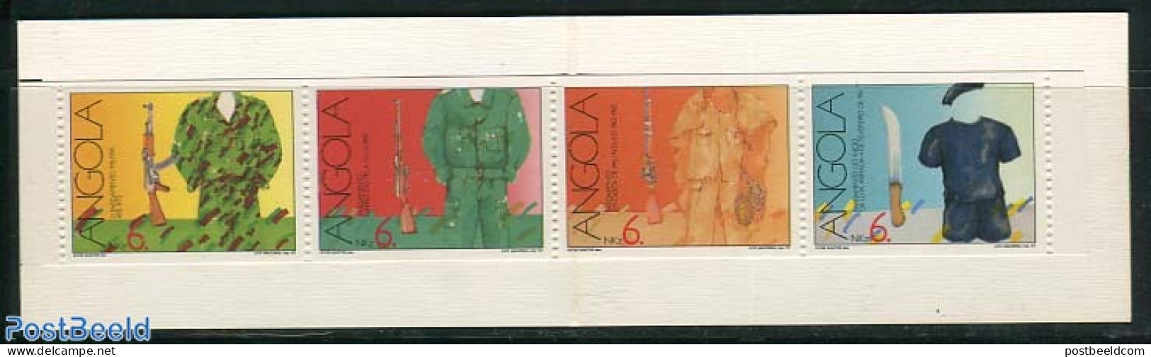 Angola 1991 Uniforms Booklet, Mint NH, History - Various - Stamp Booklets - Uniforms - Non Classés