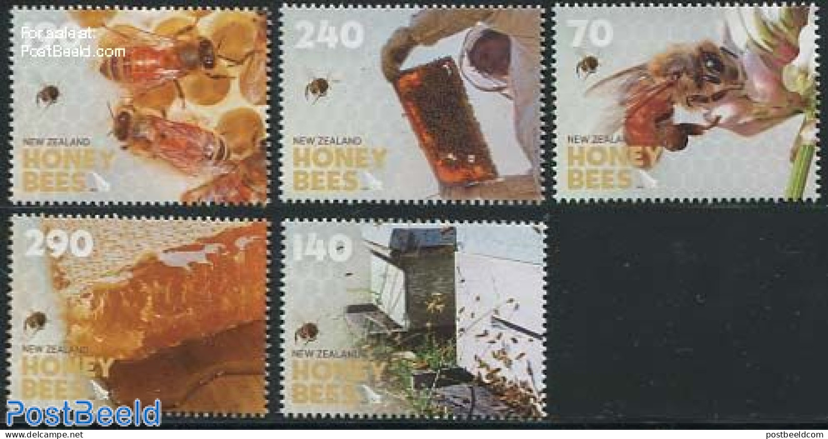 New Zealand 2013 Honey Bees 5v, Mint NH, Nature - Bees - Insects - Ungebraucht