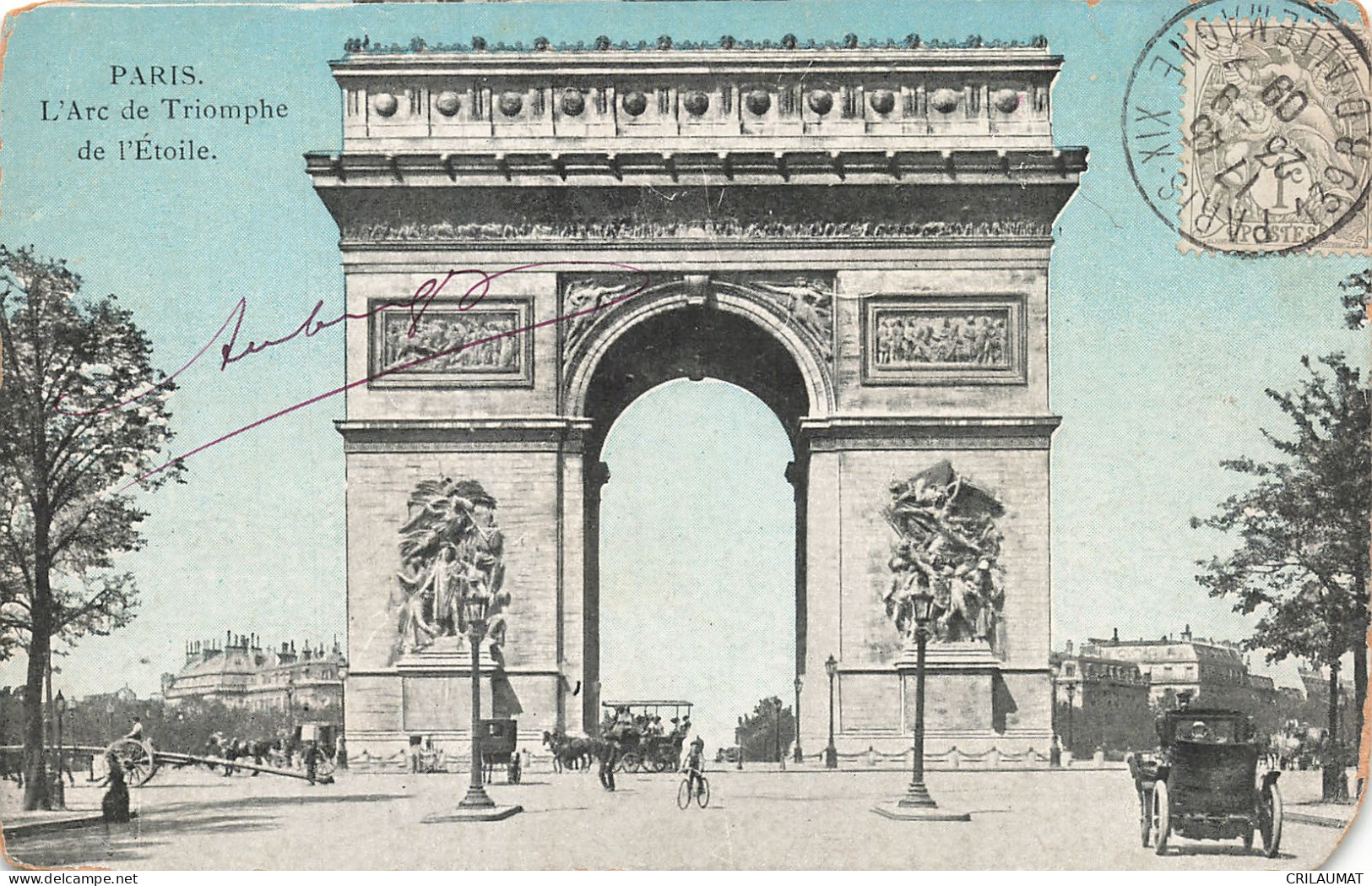 75-PARIS L ARC DE TRIOMPHE DE L ETOILE-N°T5314-E/0333 - Arc De Triomphe
