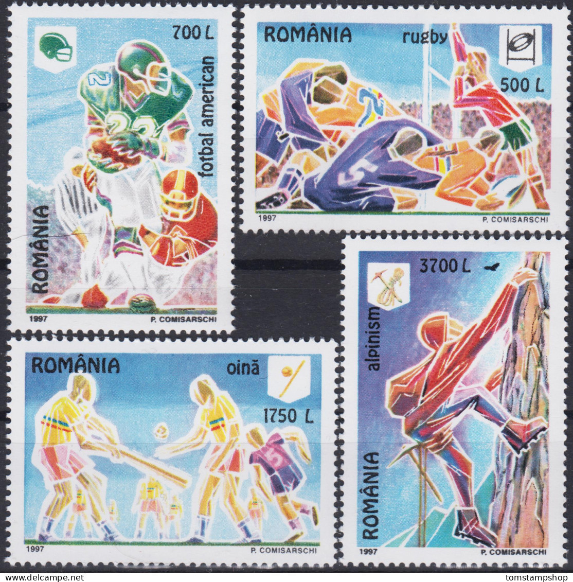 Romania 1997 Sports,American Football,Rugby,Oina,Mountain Climbing,MNH - Sonstige & Ohne Zuordnung