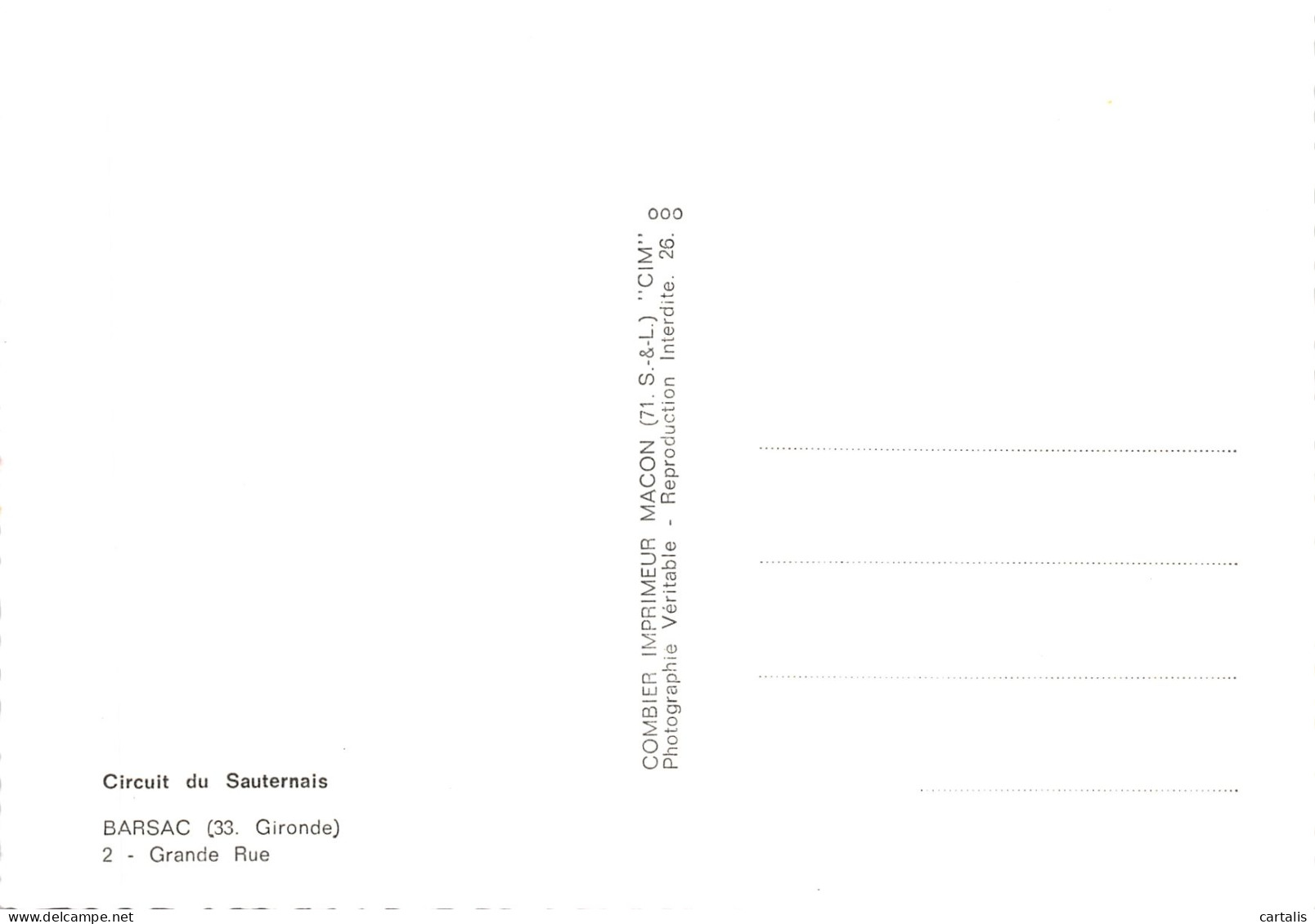 33-BARSAC-N 599-C/0035 - Other & Unclassified