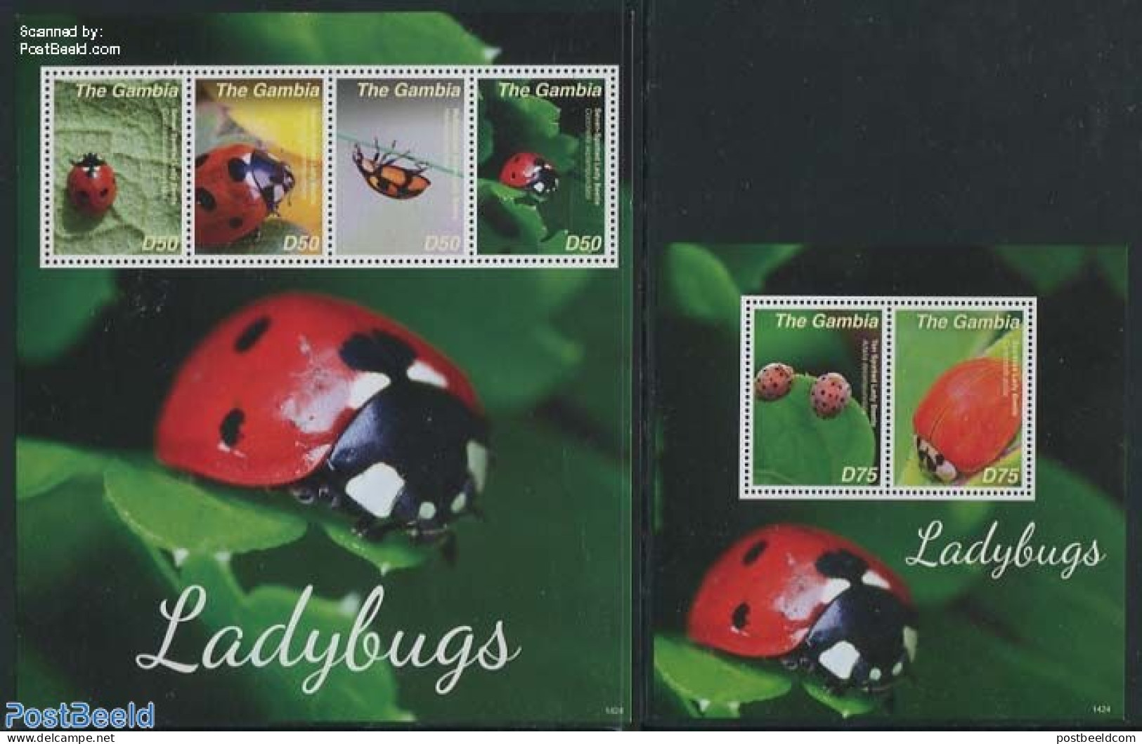 Gambia 2014 Ladybugs 2 S/s, Mint NH, Nature - Insects - Gambie (...-1964)