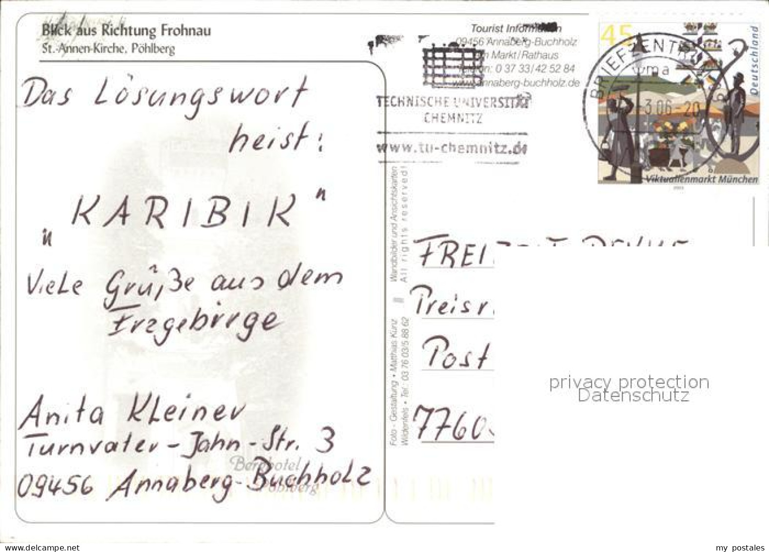 72515576 Annaberg-Buchholz Erzgebirge Mit St Annenkirche Und Poehlberg Annaberg- - Annaberg-Buchholz