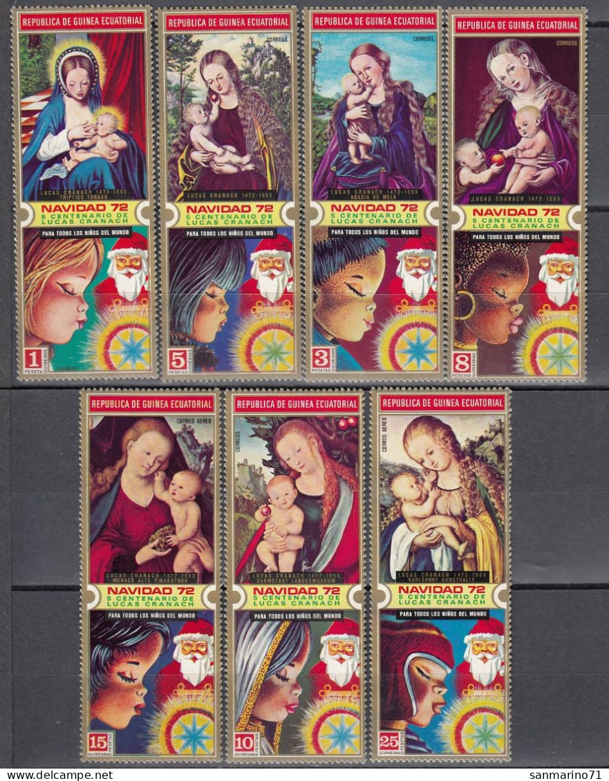 GUINEA EQUATORIAL 173-179,unused,hinged,Christmas 1972 (*) - Guinée Equatoriale