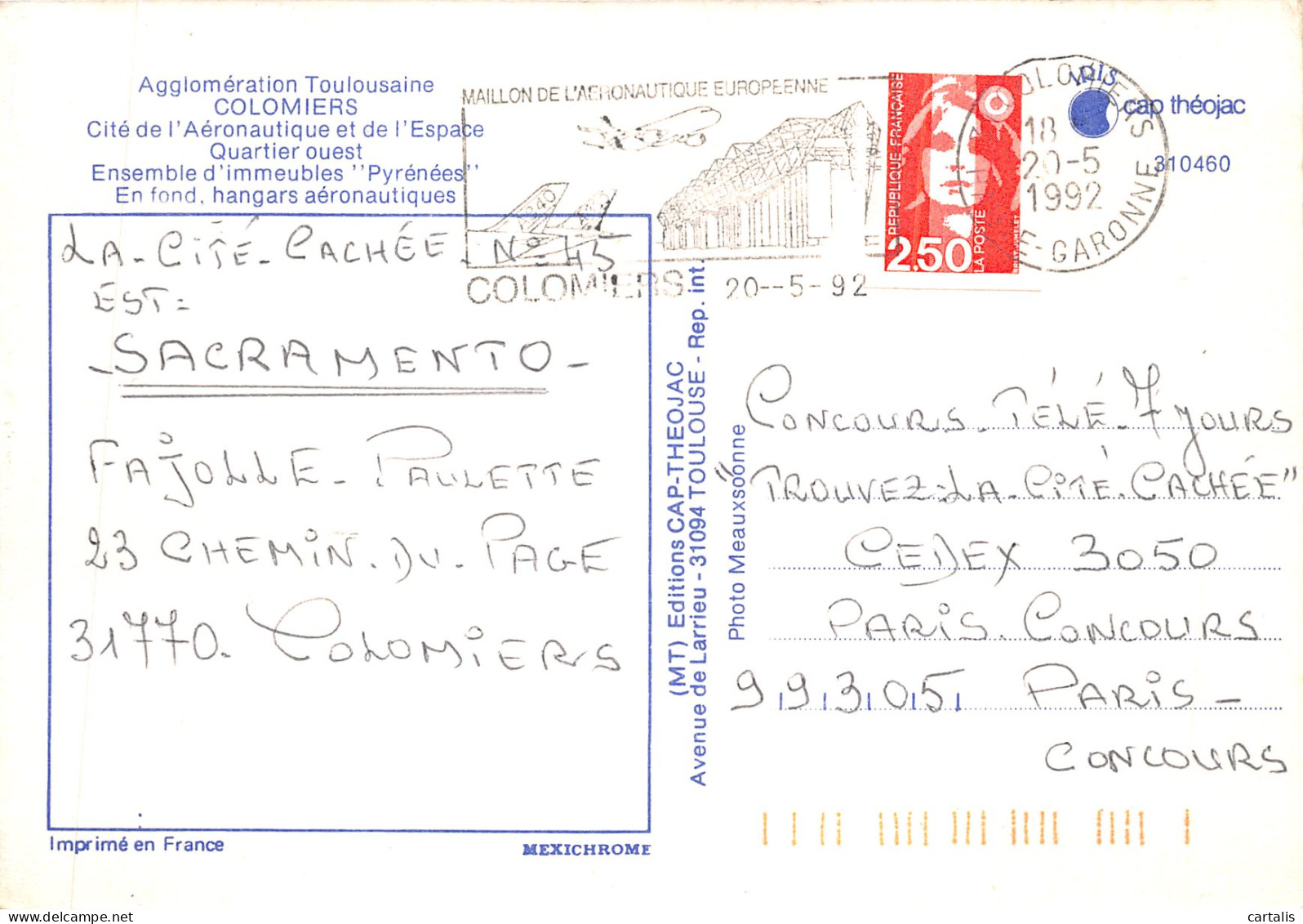 31-COLOMIERS-N 599-B/0213 - Other & Unclassified
