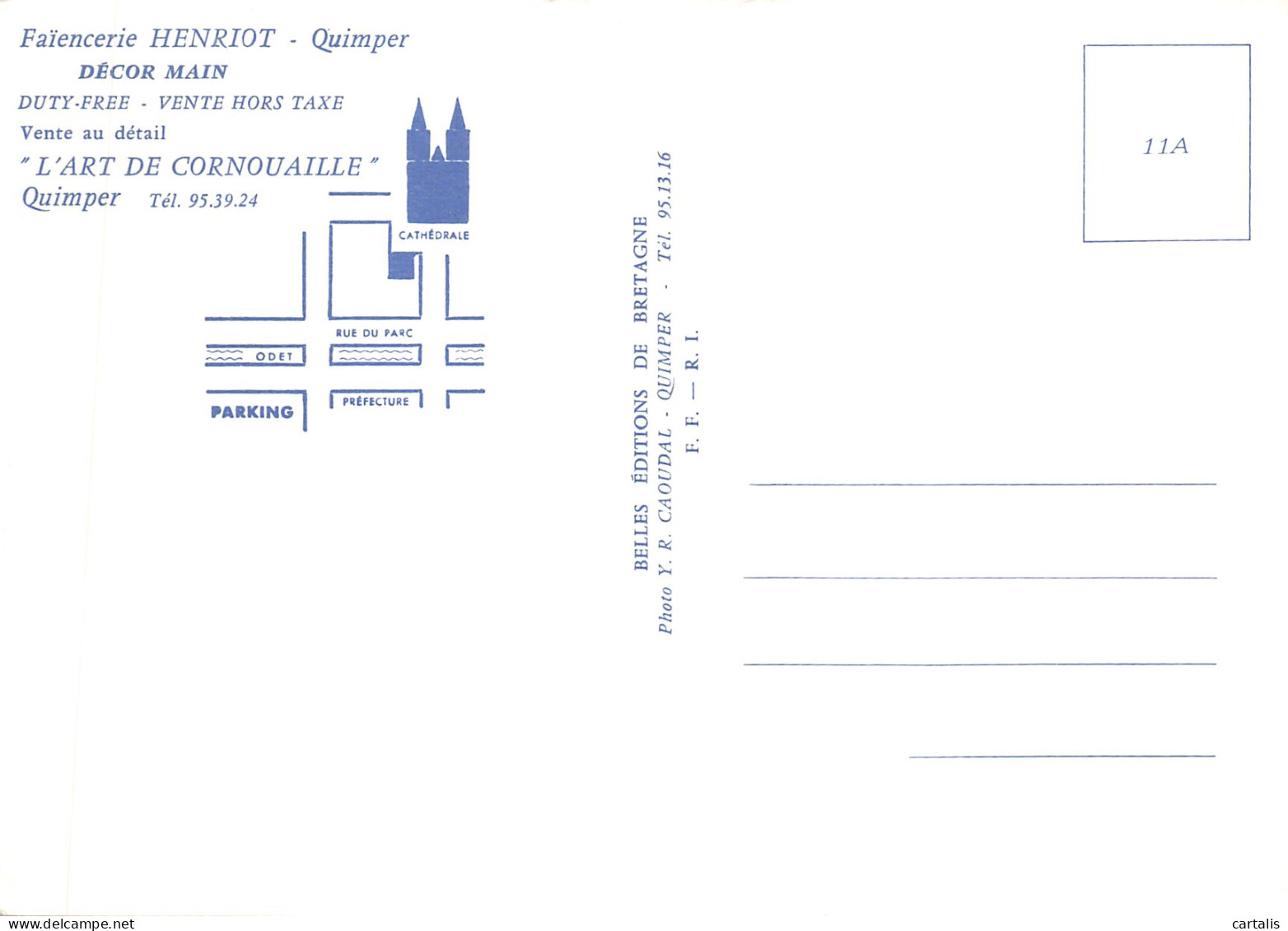 29-QUIMPER-FAIENCERIE-N 599-A/0201 - Quimper