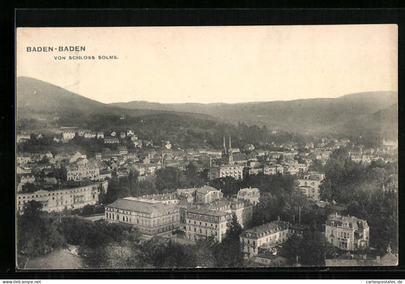AK Baden-Baden, Von Schloss Solms Aus Gesehen  - Baden-Baden