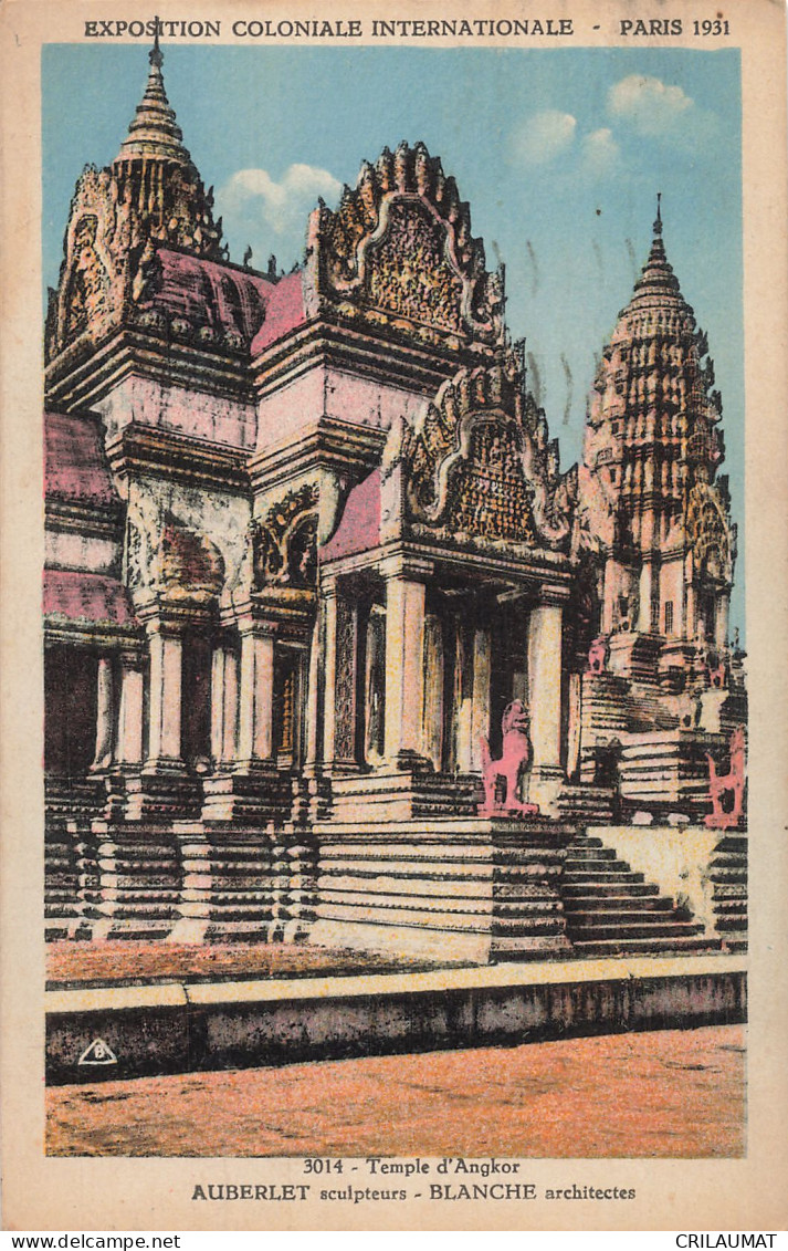 75-PARIS EXPOSITION COLONIALE INTERNATIONALE 1931 ANGKOR-N°T5315-A/0209 - Tentoonstellingen