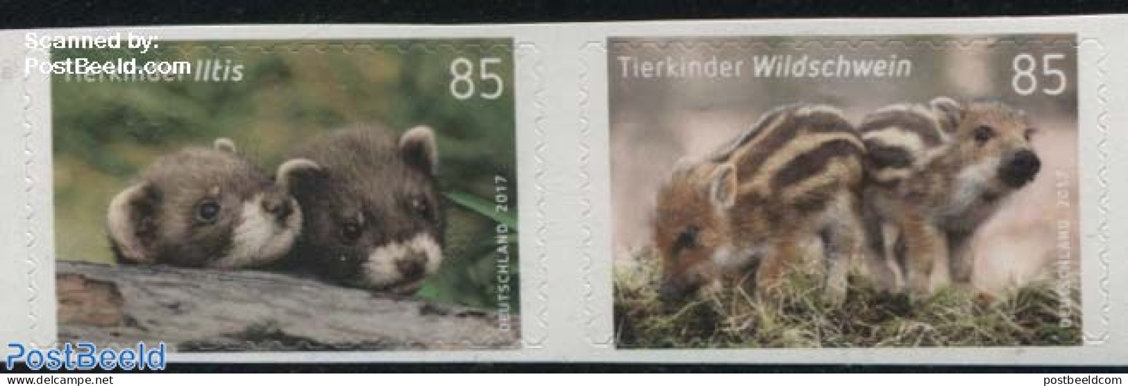 Germany, Federal Republic 2017 Baby Animals 2v S-a, Mint NH, Nature - Animals (others & Mixed) - Neufs
