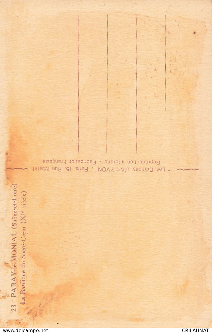 71-PARAY LE MONIAL-N°T5314-H/0079 - Paray Le Monial