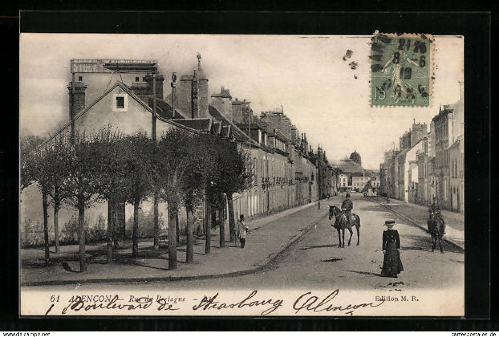 CPA Alencon, Rue De Bretagne, Vue De La Rue  - Alencon