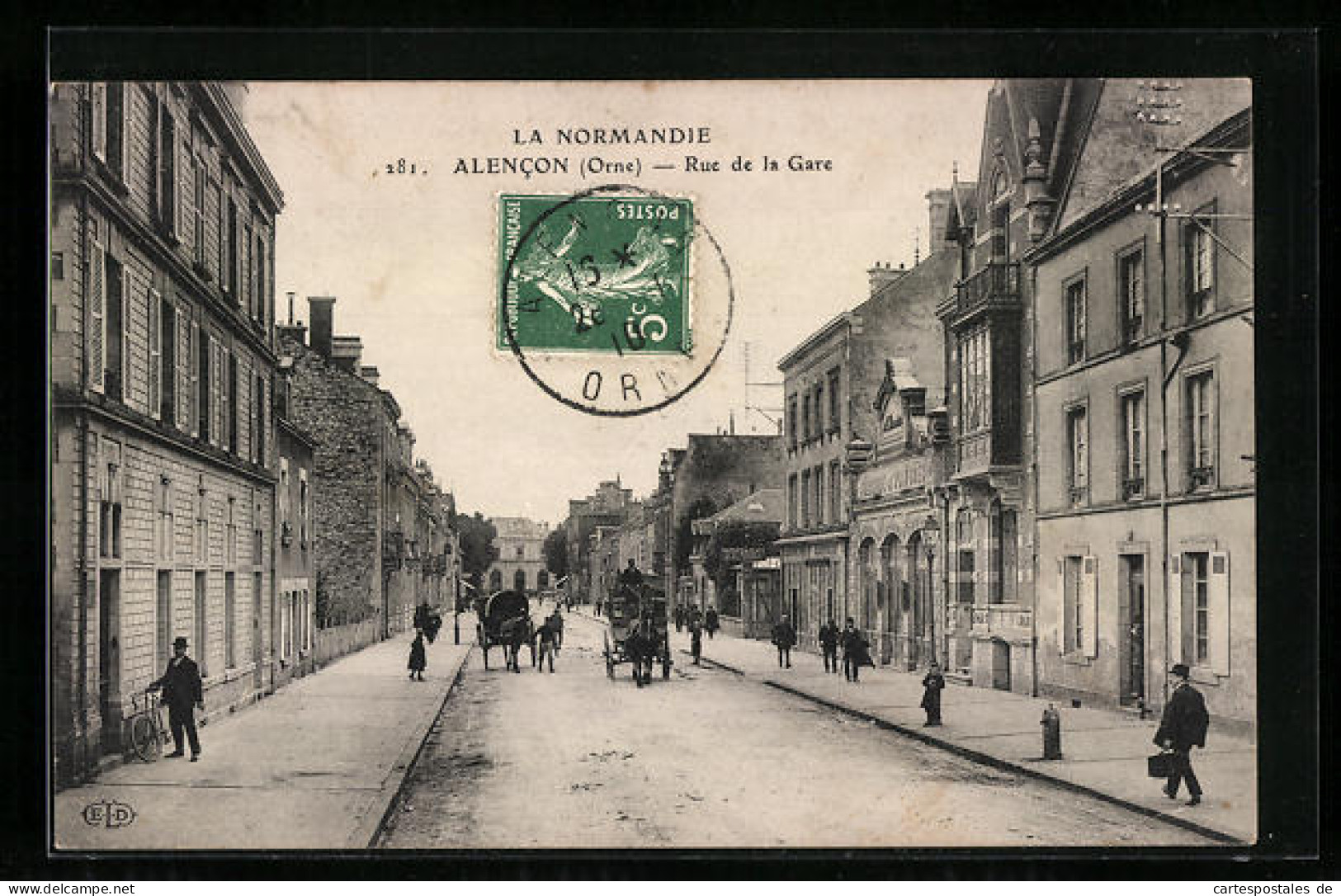 CPA Alencon, La Normandie, Rue De La Gare, Vue De La Rue  - Alencon
