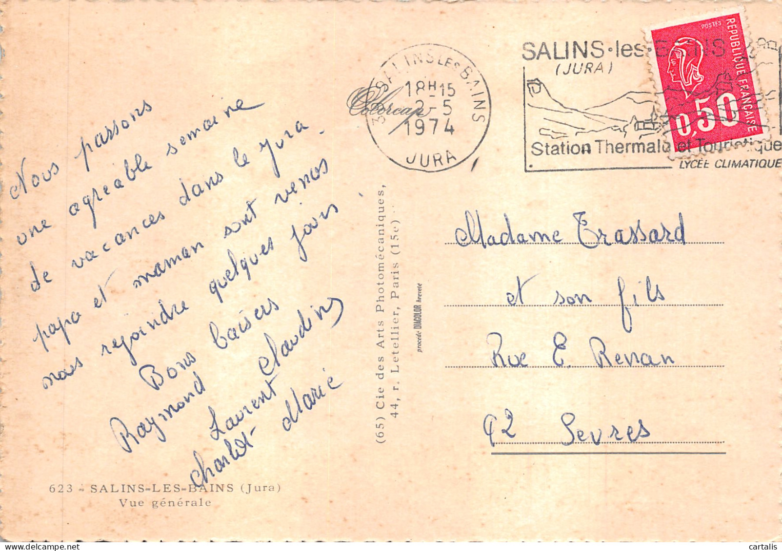 39-SALINS LES BAINS-N 600-B/0205 - Other & Unclassified