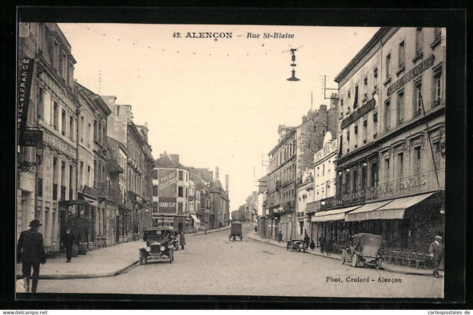 CPA Alencon, Rue St-Blaise, Vue De La Rue  - Alencon