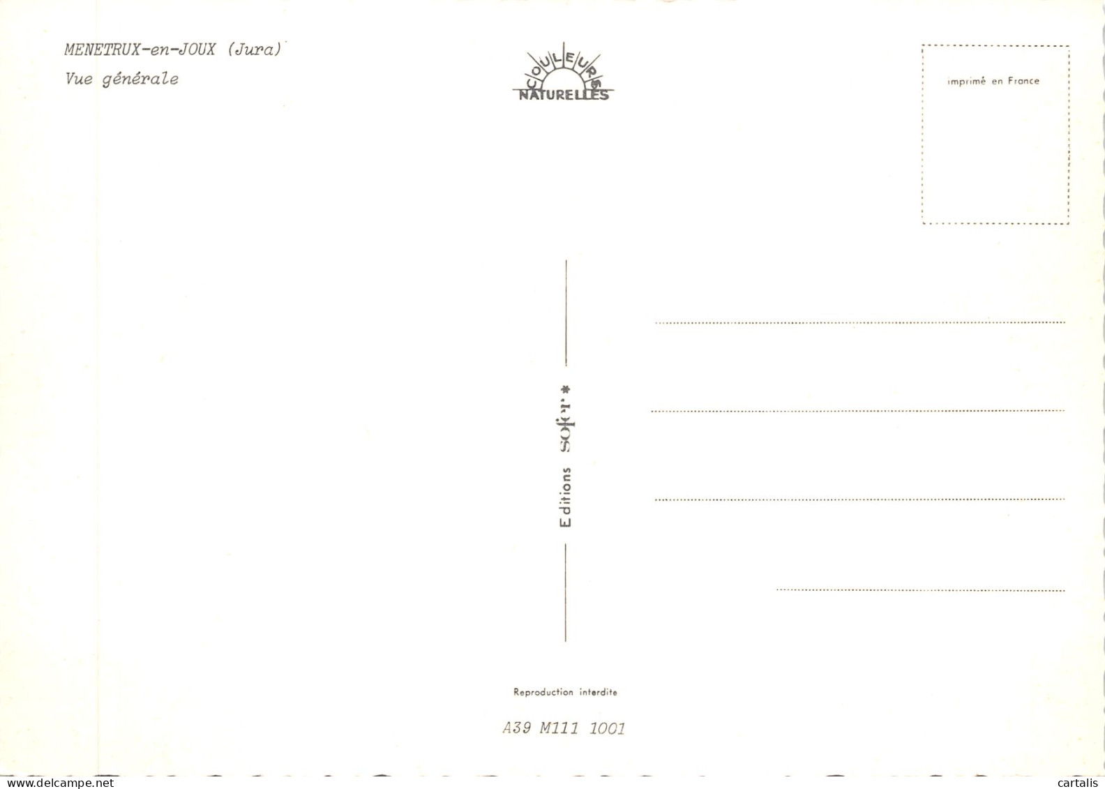 39-MENETRUX EN JOUX-N 600-B/0141 - Other & Unclassified