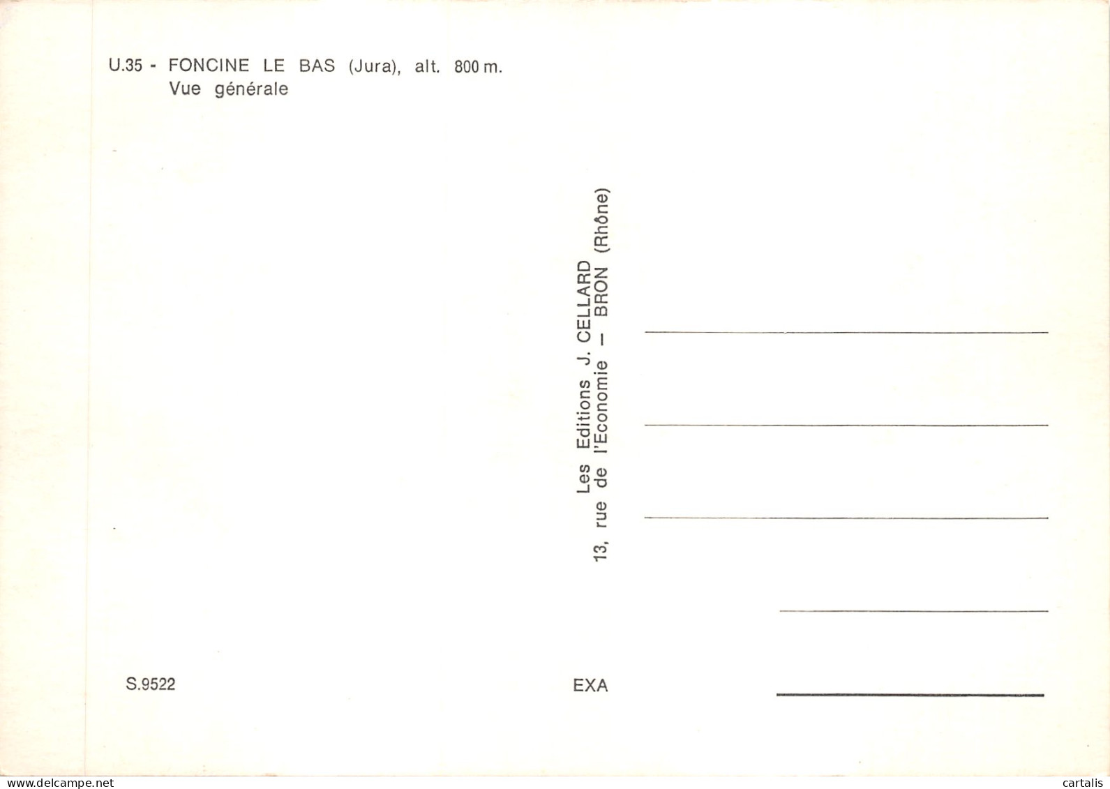 39-FONCINE LE BAS-N 600-B/0129 - Sonstige & Ohne Zuordnung