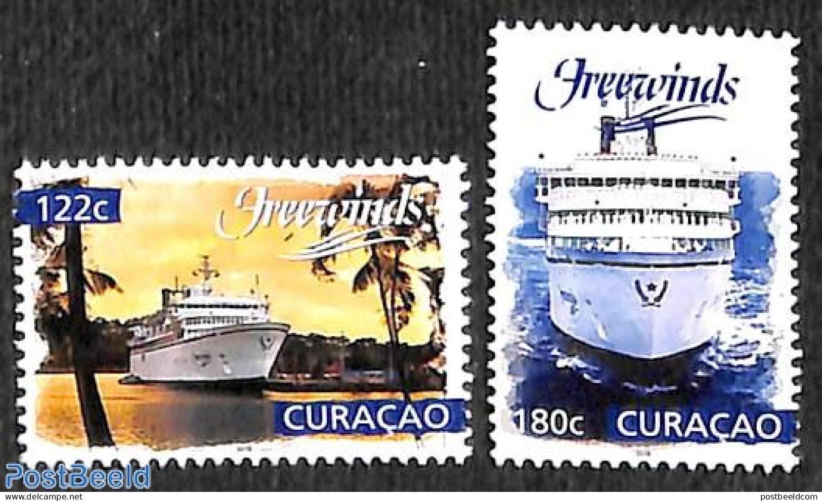 Curaçao 2018 Freewinds 2v, Mint NH, Transport - Ships And Boats - Ships