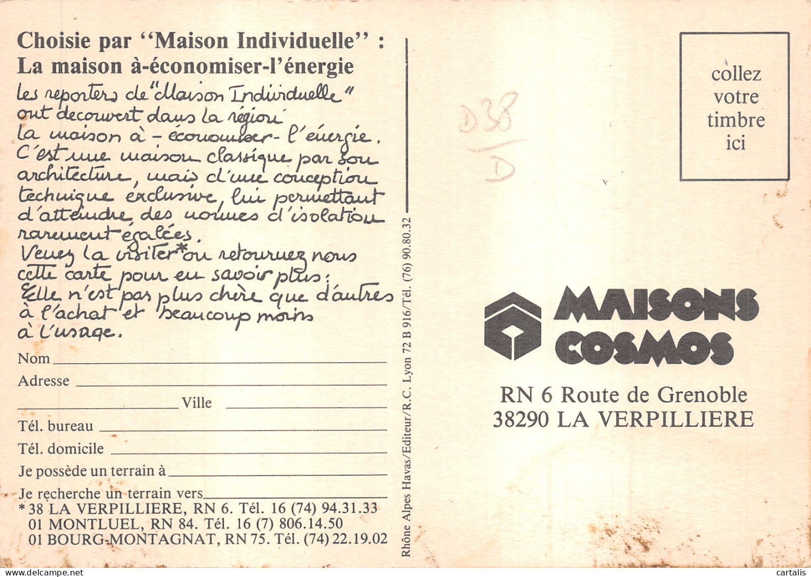 38-LA VERPILLIERE-MAISONS COSMOS-N 600-A/0111 - Other & Unclassified