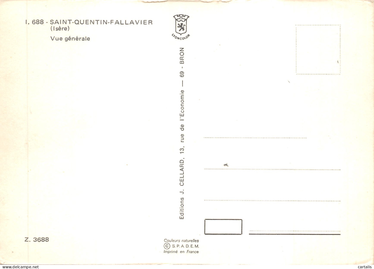 38-SAINT QUENTIN FALLAVIER-N 600-A/0087 - Other & Unclassified