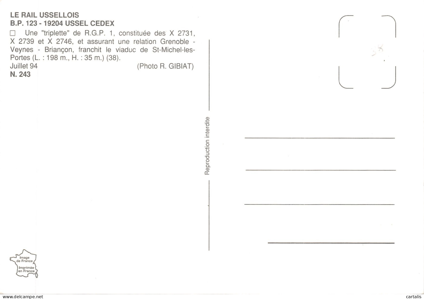 38-SAINT MICHEL LES PORTEZ-TRAIN SUR LE VIADUC-N 600-A/0081 - Other & Unclassified