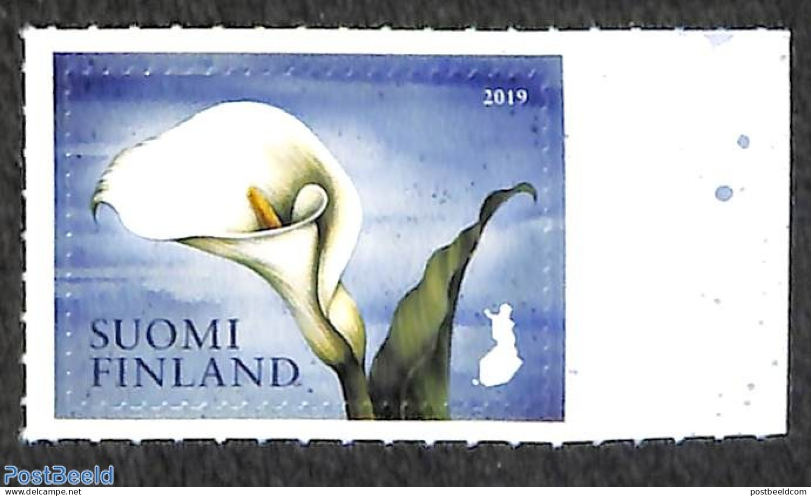 Finland 2019 Calla 1v S-a, Mint NH, Nature - Flowers & Plants - Neufs