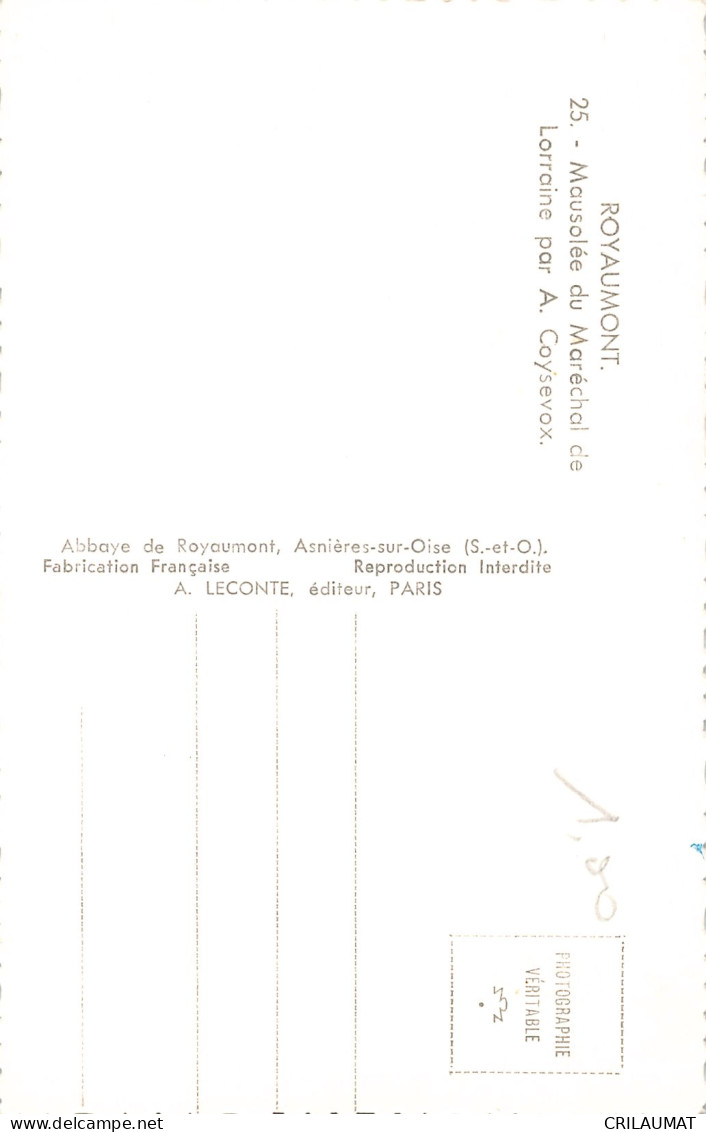 55-ROYAUMONT-N°T5315-D/0319 - Other & Unclassified