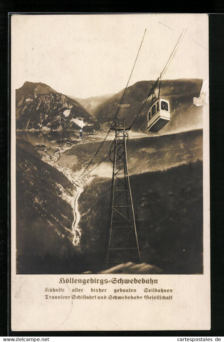 AK Höllengebirge, Kabine Der Höllengebirgs-Schwebebahn  - Funicular Railway