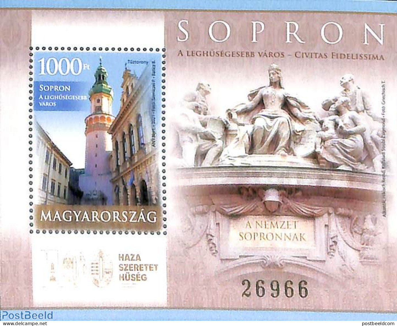 Hungary 2021 Sopron S/s, Mint NH - Unused Stamps