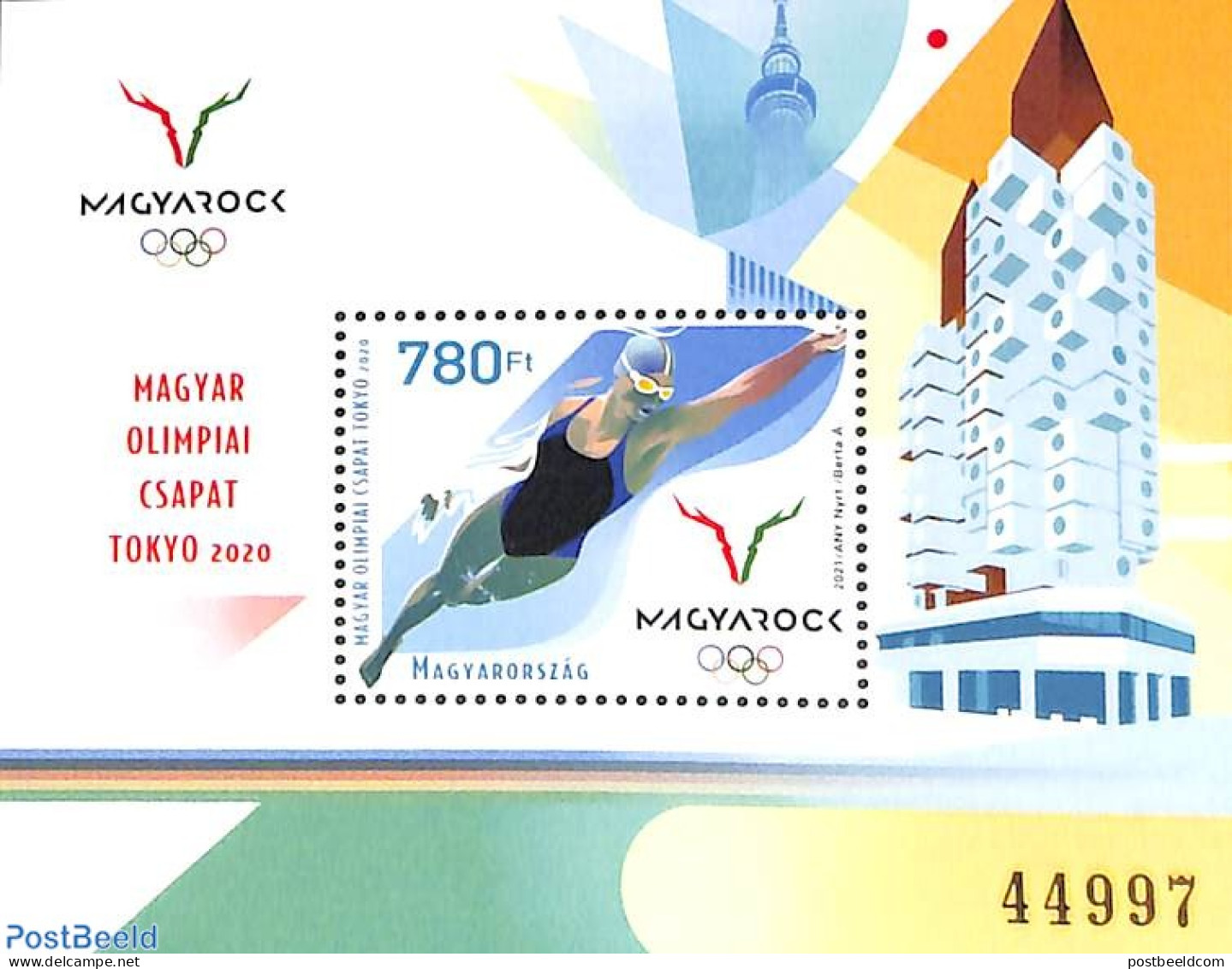 Hungary 2021 Olympic Games S/s, Mint NH, Sport - Olympic Games - Swimming - Unused Stamps