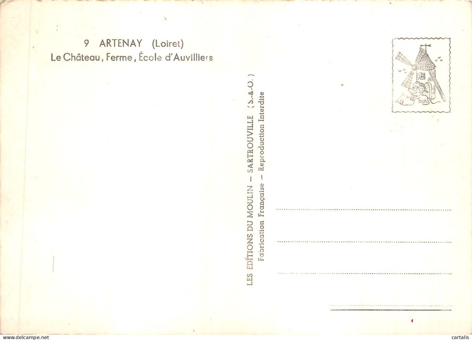 45-ARTENAY-LE CHÂTEAU-N 601-A/0027 - Artenay