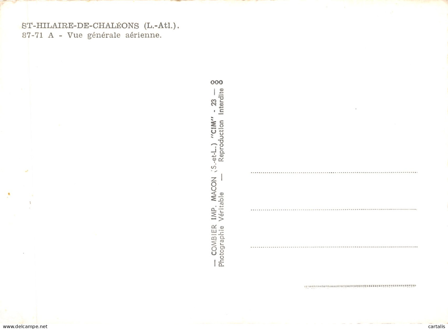 44-SAINT HILAIRE DE CHALEONS-N 600-D/0233 - Sonstige & Ohne Zuordnung