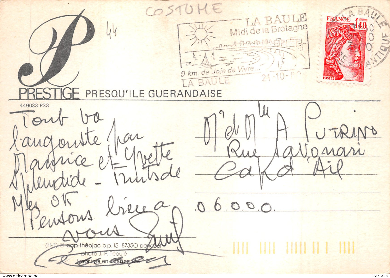 44-PRESQU ILE DE GUERANDE-COSTUME-N 600-D/0175 - Other & Unclassified