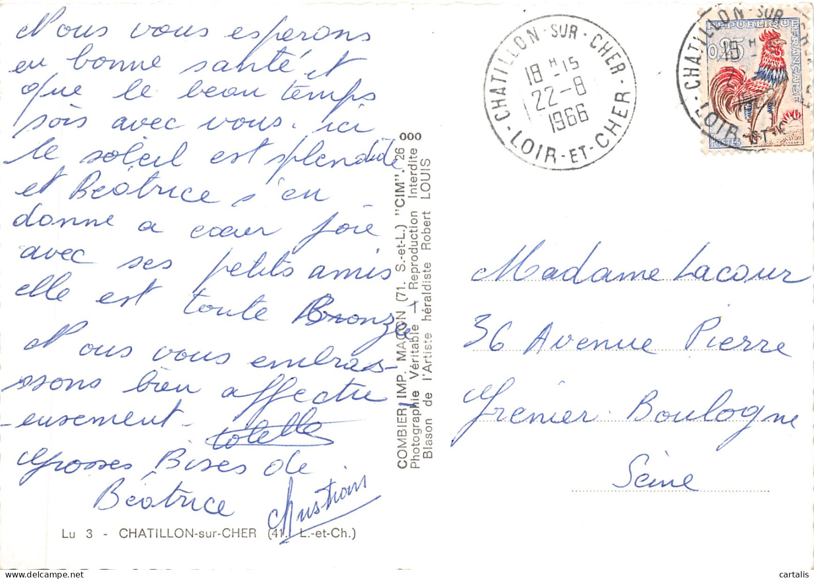 41-CHATILLON SUR CHER-N 600-C/0221 - Other & Unclassified