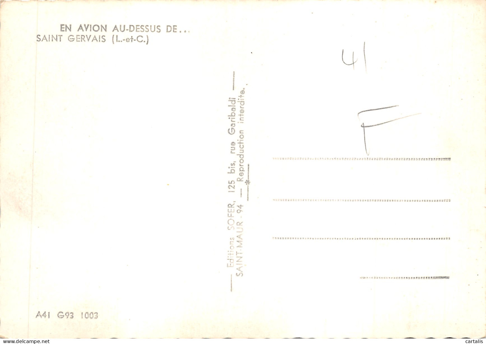 41-SAINT GERVAIS-N 600-C/0113 - Other & Unclassified
