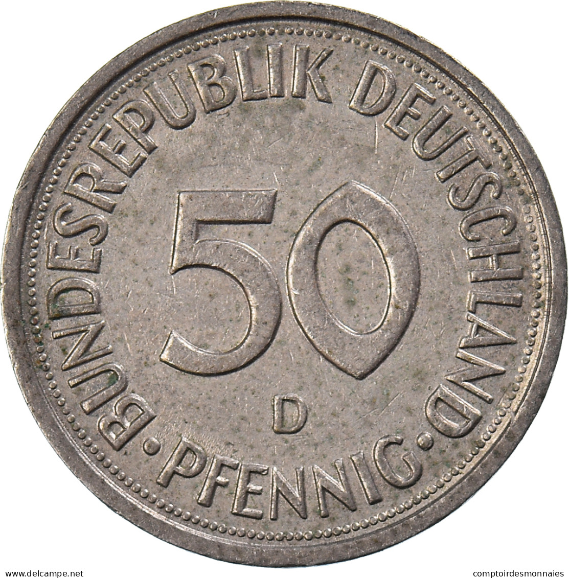 Monnaie, République Fédérale Allemande, 50 Pfennig, 1980 - 50 Pfennig