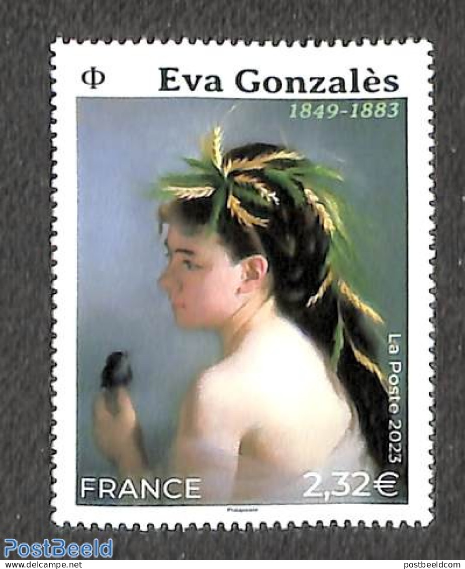 France 2023 Eva Gonzales 1v, Mint NH, Art - Paintings - Neufs