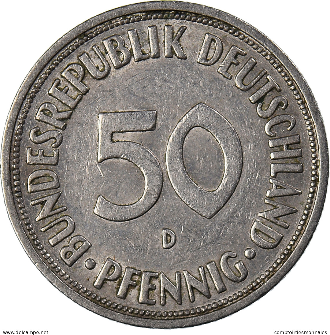 Monnaie, République Fédérale Allemande, 50 Pfennig, 1966 - 50 Pfennig