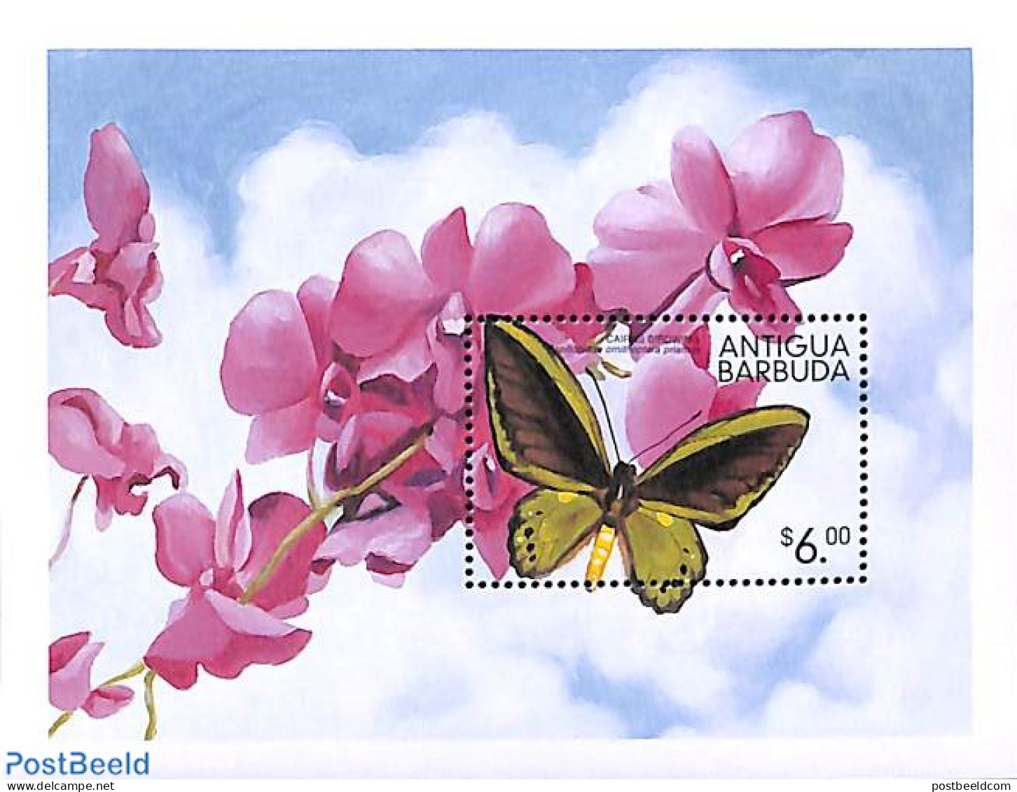Antigua & Barbuda 1999 Butterfly S/s, Mint NH, Nature - Butterflies - Antigua Et Barbuda (1981-...)