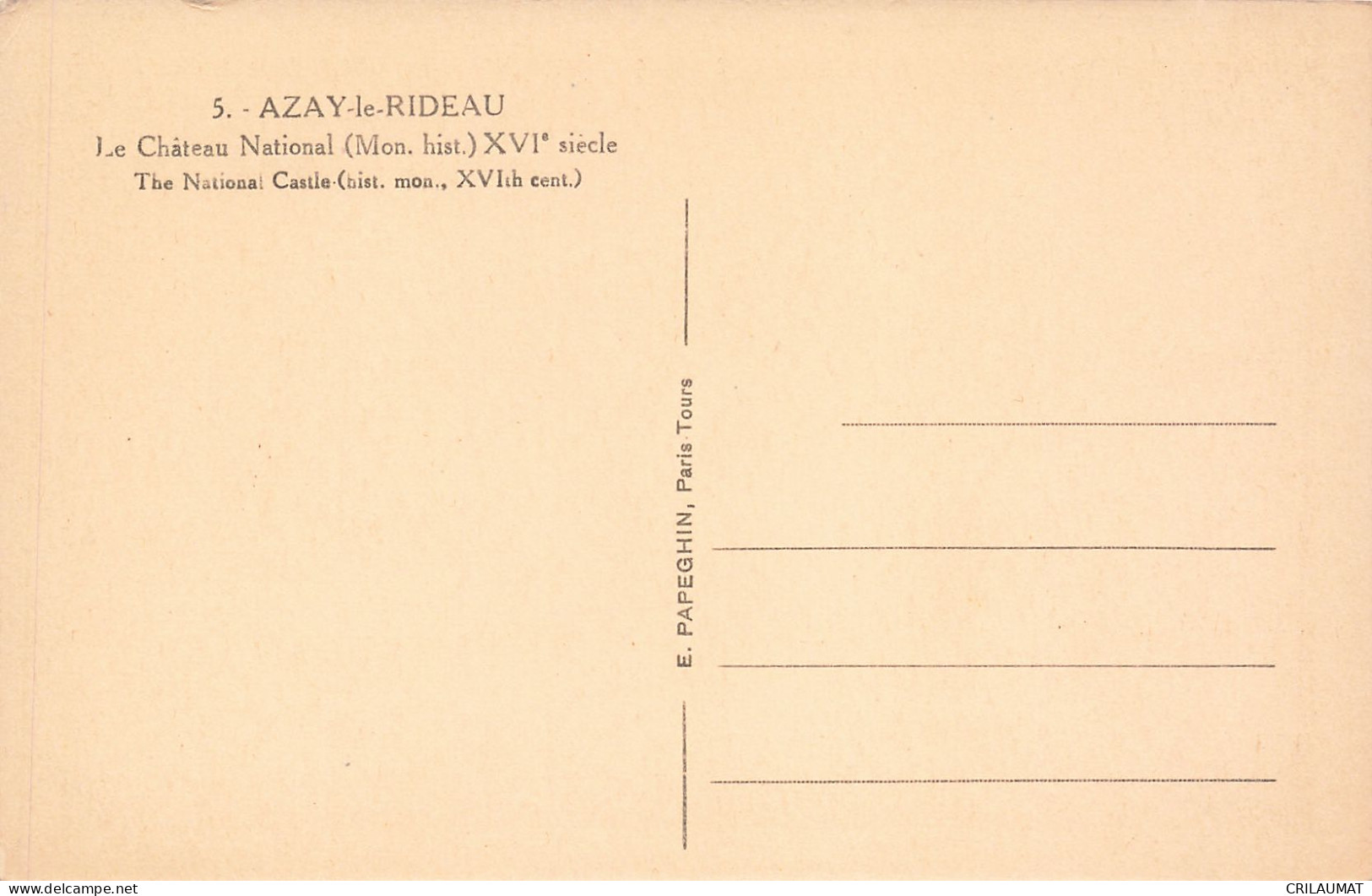 37-AZAY LE RIDEAU-N°T5315-E/0367 - Azay-le-Rideau
