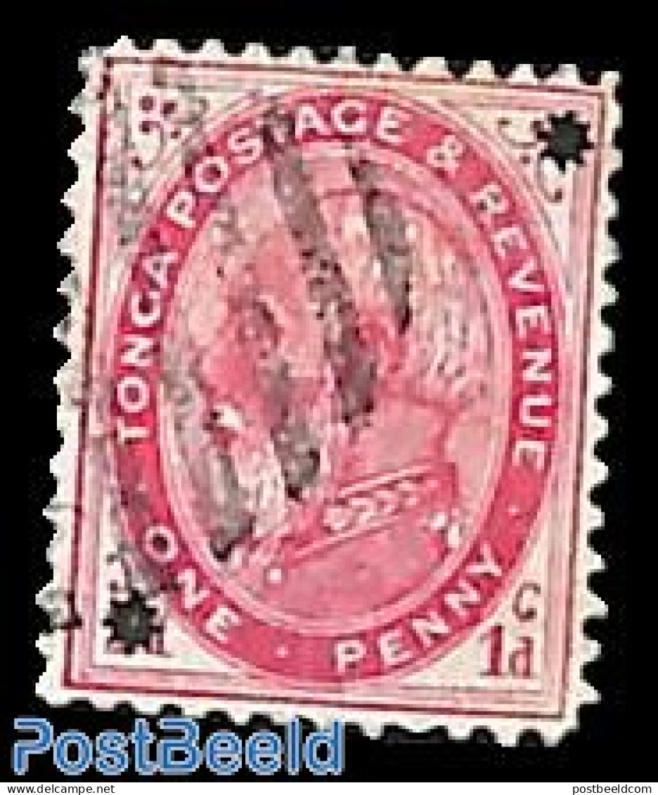 Tonga 1891 1p, Stars Overprint, Used, Used Or CTO - Other & Unclassified