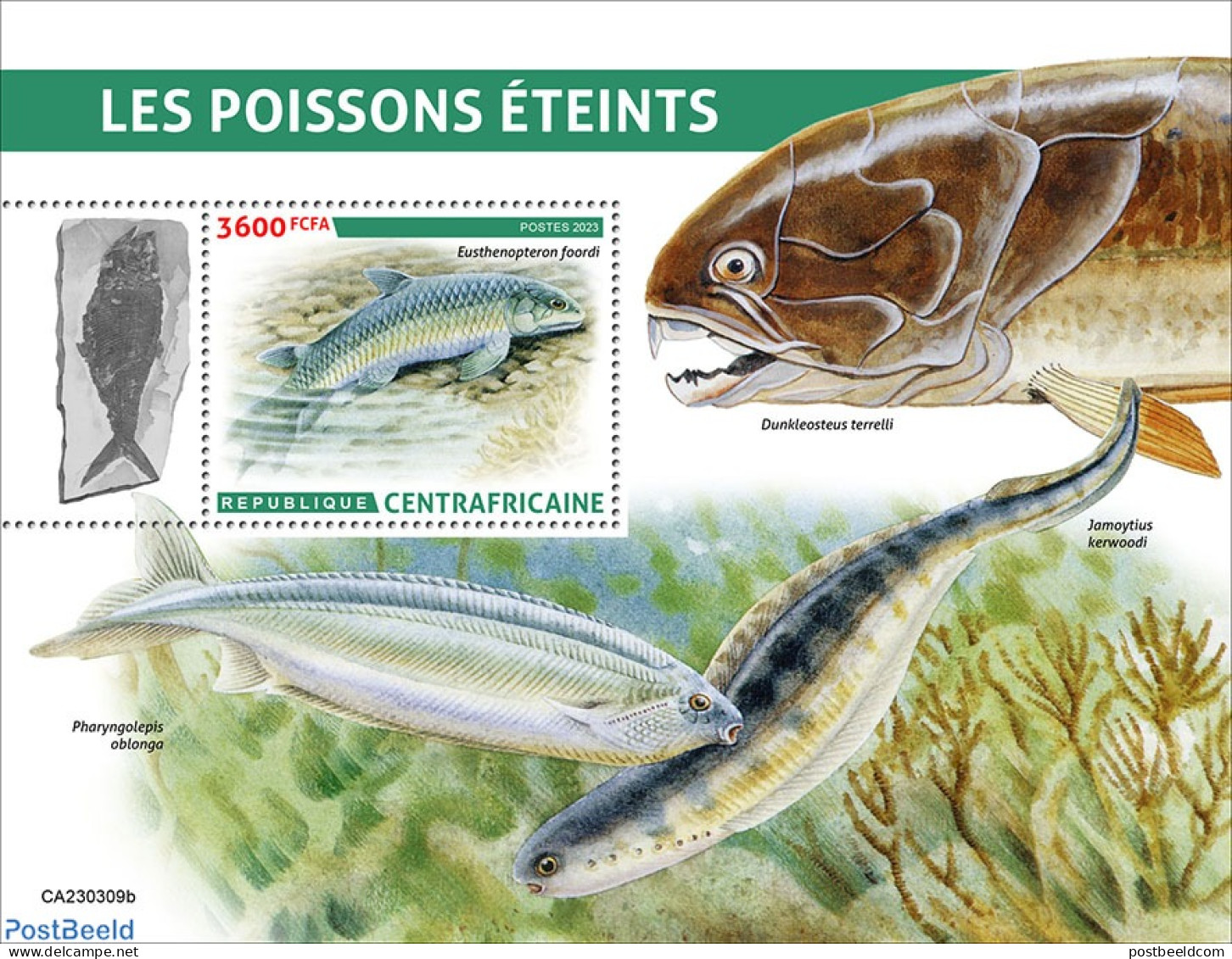 Central Africa 2023 Extinct Fishes, Mint NH, Nature - Fish - Fishes