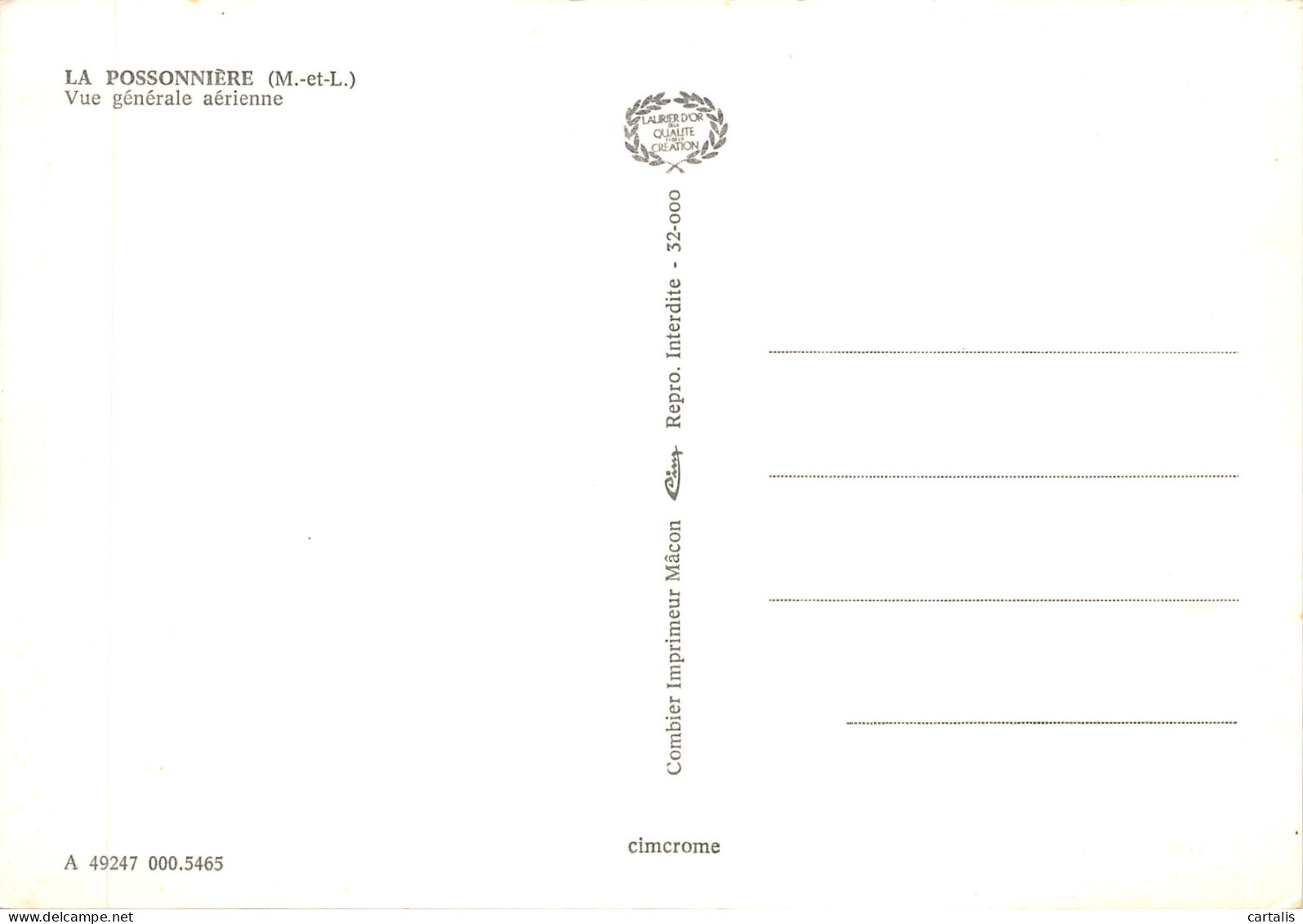49-LA POSSONNIERE-N 601-B/0083 - Other & Unclassified